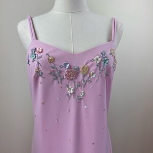 Scene Weaver Pink Floral Embroidered Maxi Dress